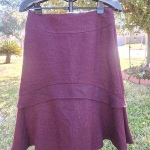 GAP Deep Burgundy A-Line Skirt